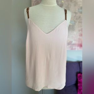 MARCIANO Alexcia Tank in mauve chalk with leather like buckle step size L NWT